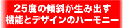 25�x�̌X�΂����ݏo���@�\�ƃf�U�C���̃n�[���j�[
